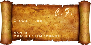 Czobor Fanni névjegykártya